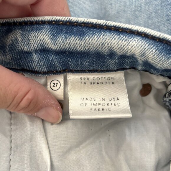 Grlfrnd Karolina Jeans in On The Run Blue Hidden Button Fly Women’s Size 27 - Picture 8 of 9